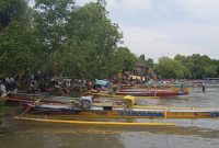 Foto: Festival Balap Sampan Patuh Karya yang Digelar di Lokasi Wisata Mangrove Teluk Jor Jerowaru