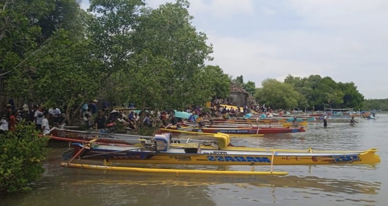 Foto: Festival Balap Sampan Patuh Karya yang Digelar di Lokasi Wisata Mangrove Teluk Jor Jerowaru