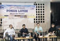 Foto: Pj. Bupati, Wabup Terpilih dan Ketua DPRD Lotim dalam giat Kopdar yang diinisiasi Fokus Lotim dan SMSI