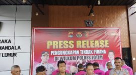 Konfrensi Pers Penangkapan Komplotan Pencuri Ternak di Mapolres Lotim