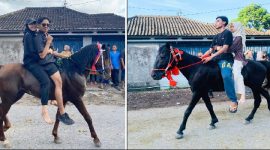 Foto: Tradisi Tiyu (Tradisi Berkuda warga Desa Jantuk Pasca Lebaran)