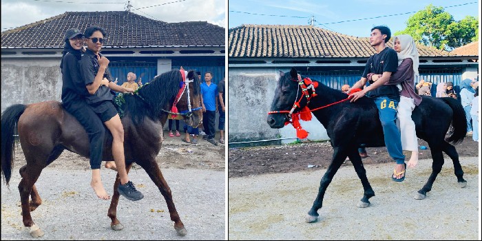 Foto: Tradisi Tiyu (Tradisi Berkuda warga Desa Jantuk Pasca Lebaran)