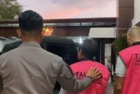 Foto: para tersangka korupsi proyek sumur bor