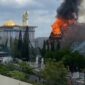 Foto: Gedung DPRD NTB Ludes Terbakar oleh aksi massa.