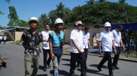 Foto: Bupati, Lombok Timur, H. Haerul Warisin saat kunjungi Pembangunan IPLT Ijobalit
