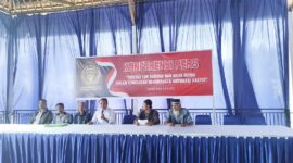 Foto: LSM Garuda saat konfrensi pers di Lesehan Elen bersama warga Seruni Mumbul selaku Pihak Tergugat