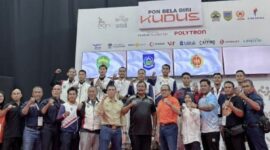 Foto: Atlet Binaan Polres Lombok Tengah bersama jajaran Pelatih Satuan Latihan (Satlak) Batu Keliang Utara (BKU) pada PON Kudus