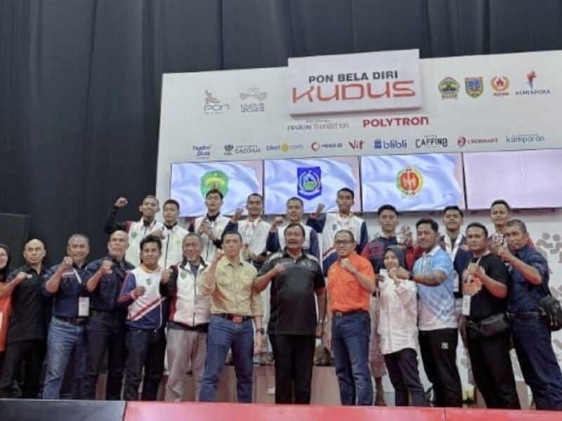 Foto: Atlet Binaan Polres Lombok Tengah bersama jajaran Pelatih Satuan Latihan (Satlak) Batu Keliang Utara (BKU) pada PON Kudus