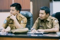 Foto: Camat Selong Lalu Ridho Arindi, S.IP, bersama Camat Sembalun Suherman, S.STP