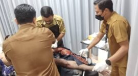 Foto: Wahyudi petugas Damkarmat Lotim yang menjadi korban insiden kecelakaan
