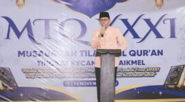 Foto: Wakil Bupati Lombok Timur saat membuka MTQ ke-31 tingkat Kecamatan Aikmel