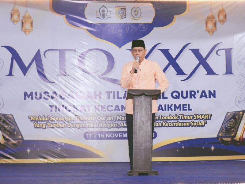 Foto: Wakil Bupati Lombok Timur saat membuka MTQ ke-31 tingkat Kecamatan Aikmel