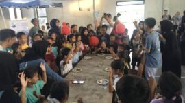 Foto: Kemeriahan suasana Pameran Gizi di Gedung Serbaguna Desa Tanjung Luar Lombok Timur.