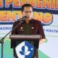 Foto: Wakil Bupati saat pidato membuka Panen Benih Kentang di Sembalun