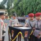 Foto: suasana sertijab Kasat Reskrim Polres Lombok Timur di Lapangan Polres setempat