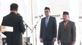 Foto: suasana pelantikan Kadis Dikbud & Kadis Kesehatan Lombok Timur di Aula Pendopo Bupati