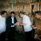 Foto: Mentan RI, Andi Amran Sulaiman, didampingi Gubernur NTB dan Bupati Lombok Timur meninjau hasil bawang putih warga Sembalun Lombok Timur