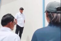 Foto: Menteri Kelautan dan Perikanan, Sakti Wahyu Trenggono saat sidak pekerjaan BUMN PT.Adhi Karya di Ekas Buana Lombok Timur.