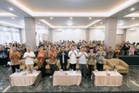 Foto: Kepala BPS NTB, Dr.H.Wahyudin, MM., bersama Bupati Lotim, Sekretaris Daerah dan sejumlah Kepala OPD lingkup Kabupaten Lombok Timur.