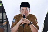 Foto: Sekda Lotim, Dr.H.Muhammad Juaini Taofik, M.Ap, dalam acara penutupan kegiatan Training Centre (TC) MTQ di Tetebatu Lombok Timur.