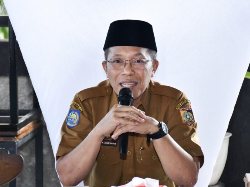Foto: Sekda Lotim, Dr.H.Muhammad Juaini Taofik, M.Ap, dalam acara penutupan kegiatan Training Centre (TC) MTQ di Tetebatu Lombok Timur.
