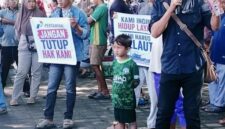 Foto: Aksi Demo di Serikat Masyarakat Selatan, di SPBN Tanjung Luar
