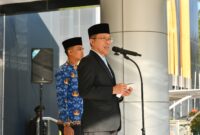 Foto: Sekda Lotim Dr. H.M.Juaini Taufik, M.Ap, pada peringatan Hari Lahirnya Pancasila