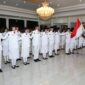Foto: Pidato Bupati didepan 32 Pasbaraka yang telah dikukuhkan.