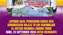 Foto: Majelis Taklim Darunnajah Al-Irsyadi Mamben, Lombok Timur bersama relawan kembali membuka donasi untuk NTT